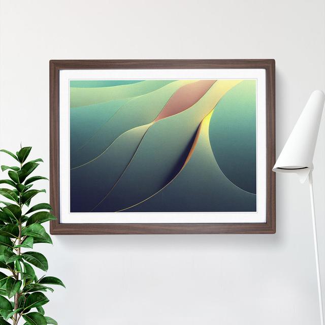 Handsome Abstract - Single Picture Frame Print Metro Lane Format: Walnut Framed, Size: 25cm H x 34cm W x 2cm D on Productcaster.