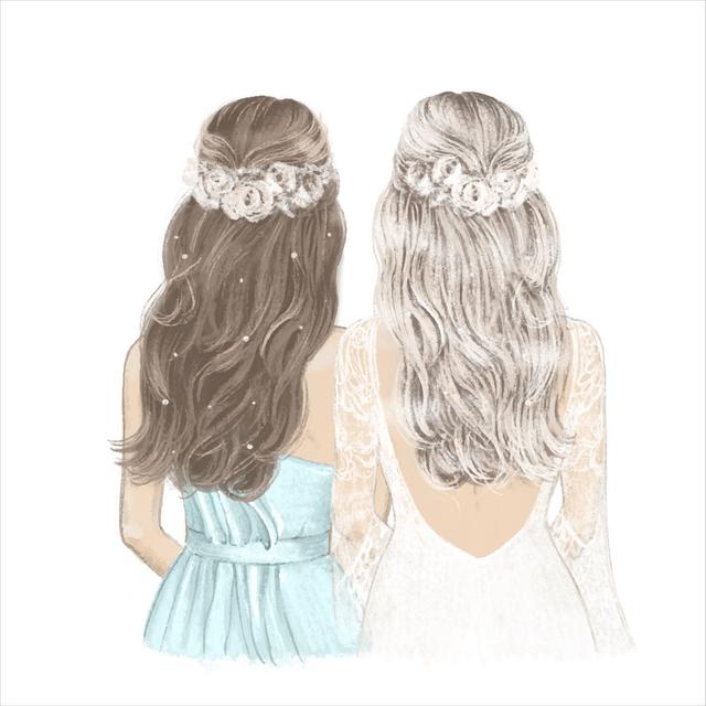 Bensenville Bride And Bridesmaid by Maddy_Z - Print Metro Lane Size: 122cm H x 122cm W x 3.8cm D on Productcaster.