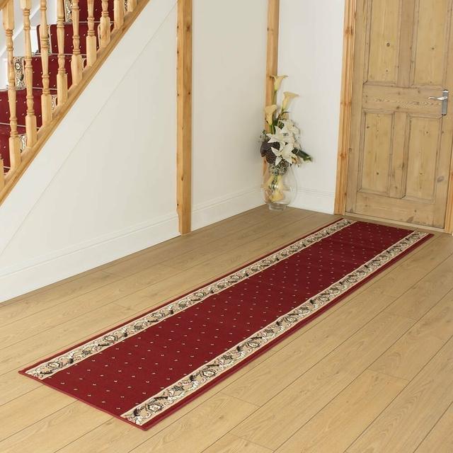 Runner Bancroft Woods Polka Dots Machine Woven Red Area Rug ClassicLiving Rug Size: Runner 150cm x 60cm on Productcaster.