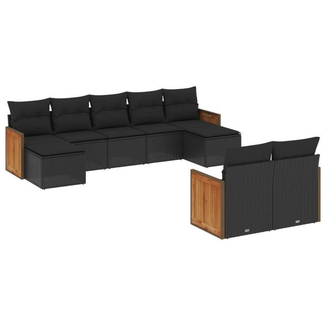 Gartensofa Nolani 55 cm 17 Stories Farbe des Kissens: Schwarz, Rahmenfarbe: Schwarz on Productcaster.