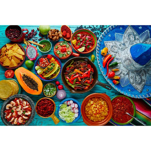 Mexican Food by LUNAMARINA - Wrapped Canvas Print 17 Stories Size: 61cm H x 91cm W on Productcaster.