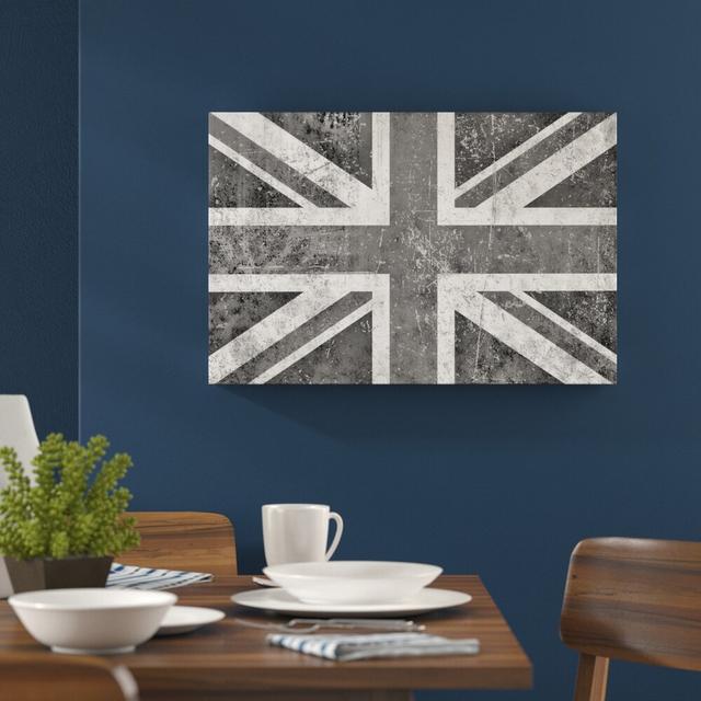 Leinwandbild Union Jack in Monochrom East Urban Home Größe: 60 cm H x 80 cm B on Productcaster.