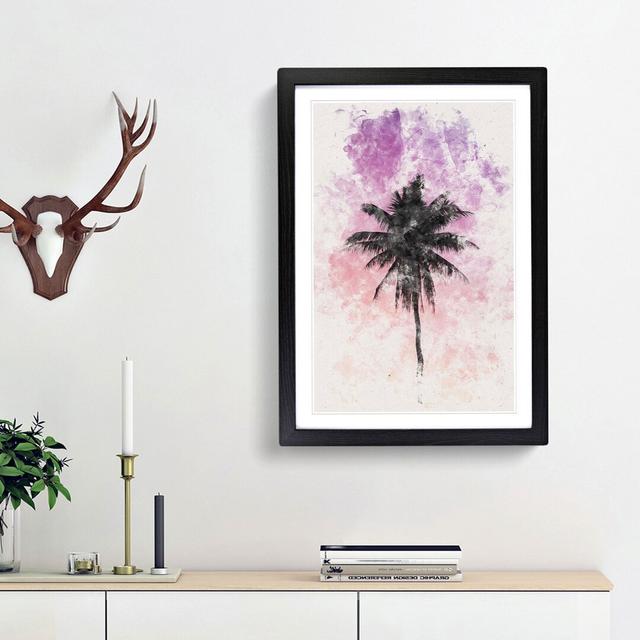 Summer Palm Tree - Picture Frame Graphic Art Print East Urban Home Frame Option: Black Framed, Size: 63cm H x 45cm W x 2cm D on Productcaster.