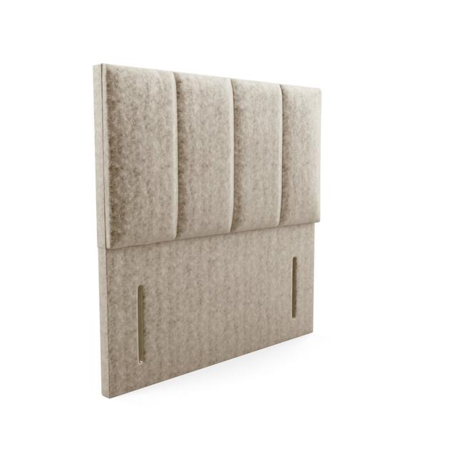 Upholstered Headboard Brayden Studio Upholstery: Crushed Velvet - Cream, Size: Double (4'6) on Productcaster.