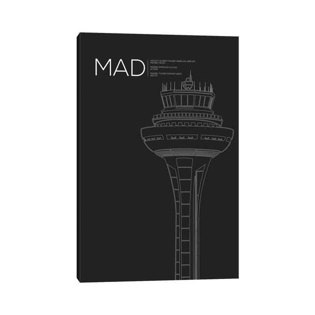 Mad Tower, Madrid, Spain - Wrapped Canvas Art Prints Happy Larry Size: 66.04cm H x 45.72cm W on Productcaster.