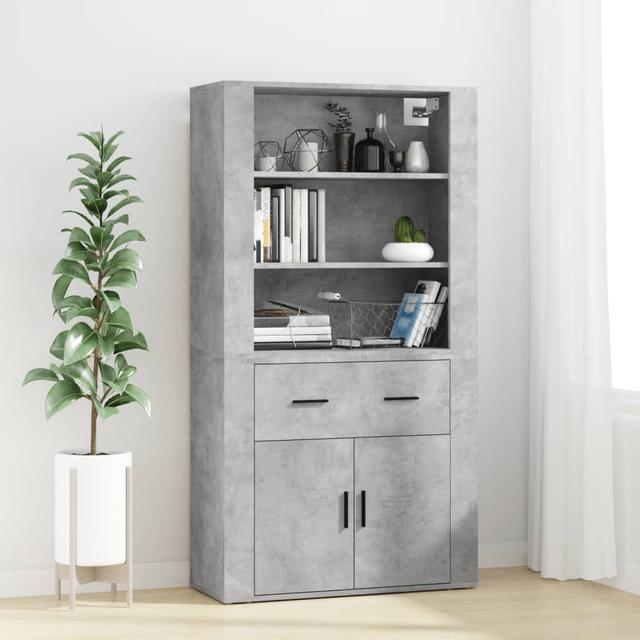 Lashema 33 Cm Wide 1 Drawer Highboard 17 Stories Colour: Concrete Grey on Productcaster.