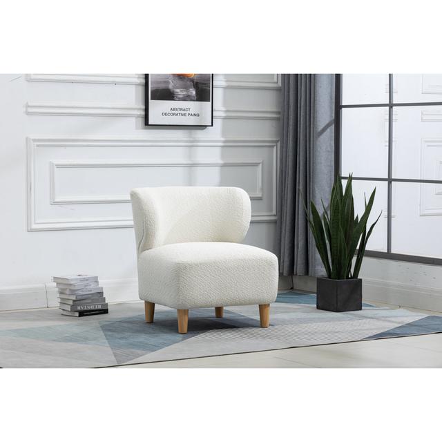 Jann 74cm Wide Tufted Polyester Cocktail Chair Norden Home Upholstery Colour: White on Productcaster.