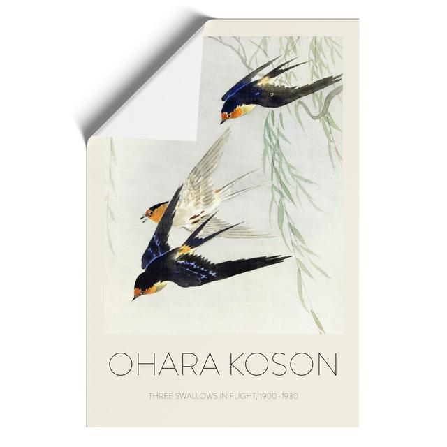 Swallows in Flight by Ohara Koson - Unframed Graphic Art East Urban Home Size: 30cm H x 21cm W x 0.1cm D on Productcaster.