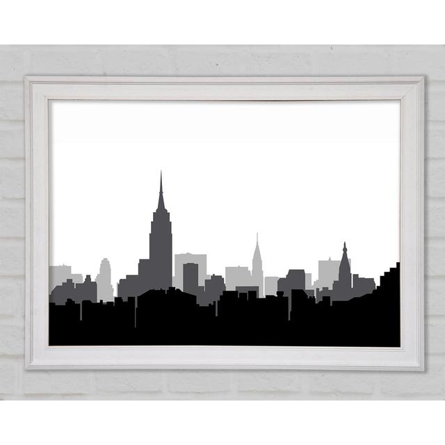 New York Silhouette B N W Framed Print Bright Star Size: 29.7cm H x 42cm W x 1.5cm D on Productcaster.