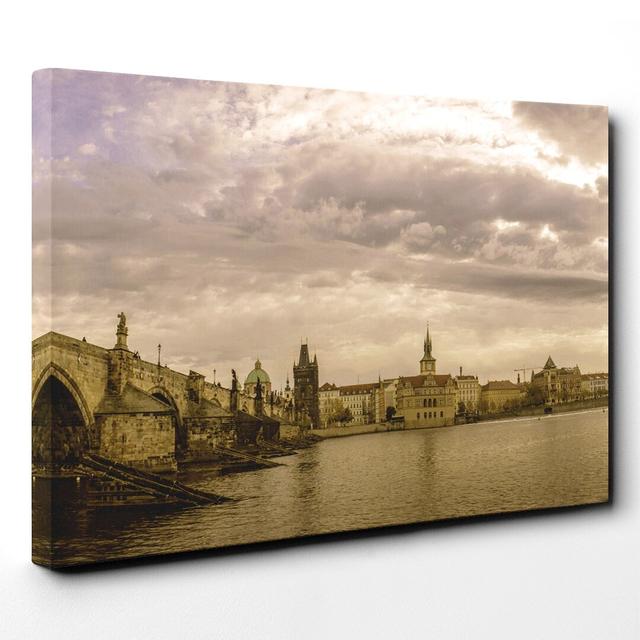 Charles Bridge Prague Photographic Print on Canvas East Urban Home Size: 50cm H x 76cm W on Productcaster.