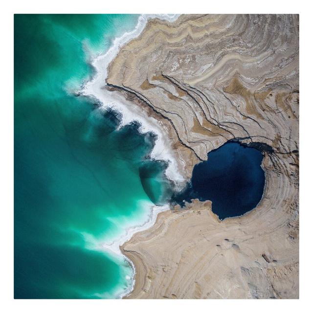 Wild Coastal Bay in Israel - Wrapped Canvas Photograph Highland Dunes on Productcaster.