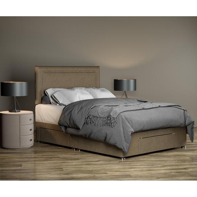 Ibsen Divan Bed Base 17 Stories Size: Kingsize (5'), Colour: Sand on Productcaster.