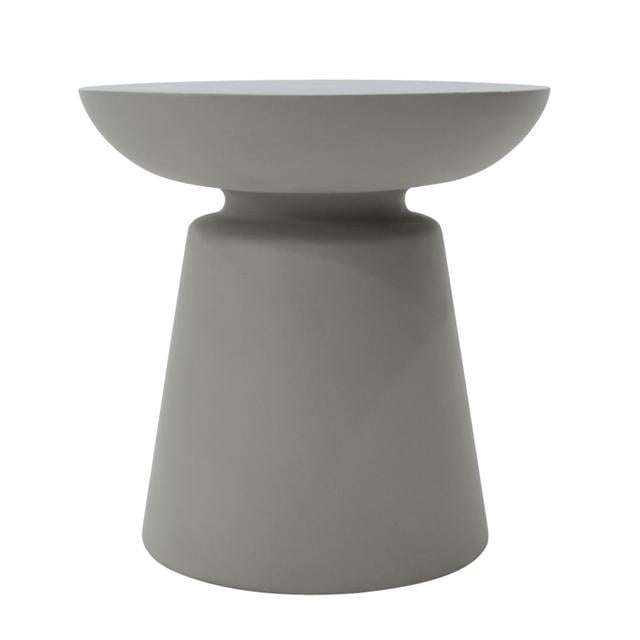 KYLIX Concrete Side Table Round 50.8 x 50.8 x 50.8 cm Elementi Colour: Space Grey on Productcaster.