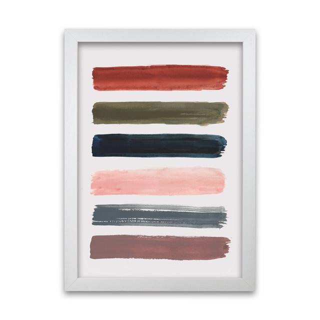 Brush Strokes by Laura Irwin - Print 17 Stories Size: 42cm H x 29.7cm W x 3cm D, Frame Option: White Framed on Productcaster.