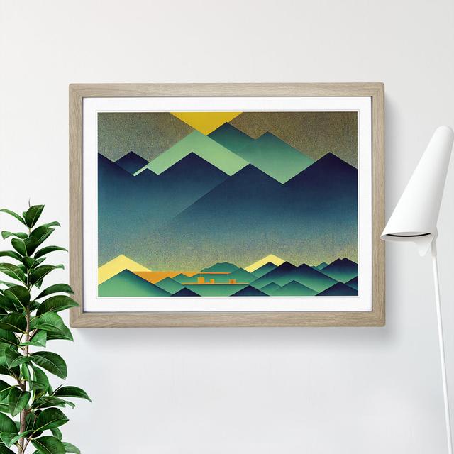 Mountains - Picture Frame Graphic Art Alpen Home Frame Colour: Oak Framed, Size: 34cm H x 46cm W on Productcaster.