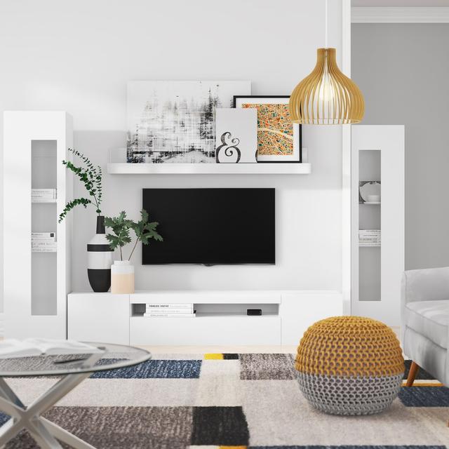 Humboldt Entertainment Unit for TVs up to 88" Metro Lane Colour: White on Productcaster.