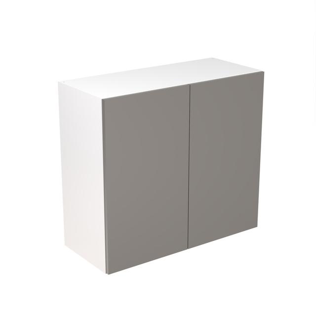 KitchenKit Flatpack Slab Matt Wall Unit Kitchen Kit Colour: Dust Grey, Size: 72cm H x 80cm W x 33cm D on Productcaster.