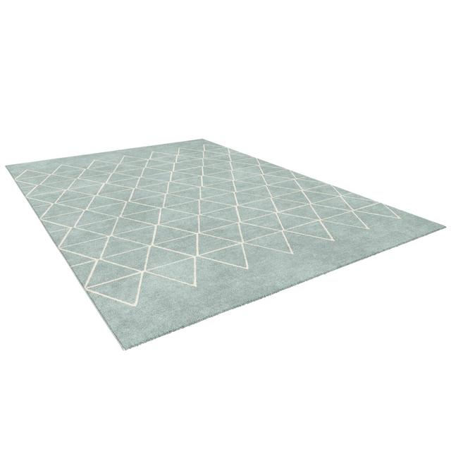 Albero Geometric Machine Woven Blue Area Rug Mack + Milo Rug Size: Rectangle 80 x 150cm on Productcaster.