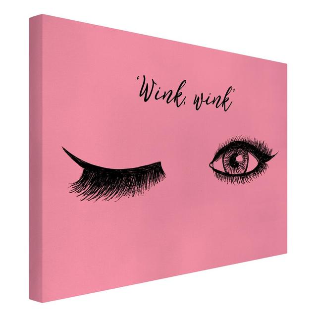 Eyelash Chat - Wink by Kein Künstler - Wrapped Canvas Graphic Art Maturi on Productcaster.