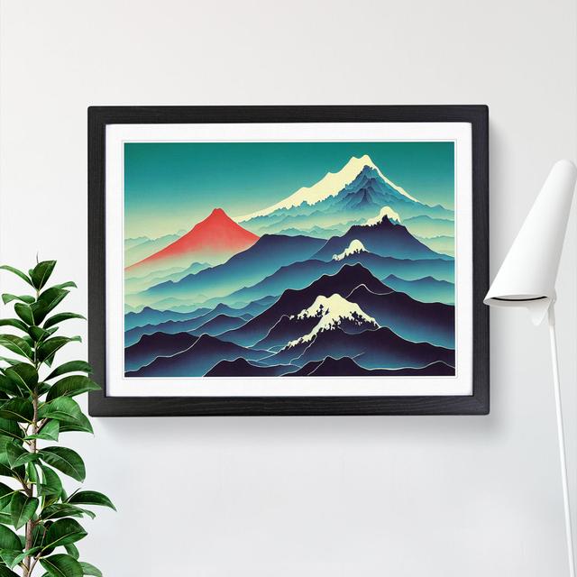 XH1022-6638X Japanese Mountains Vol.2 - Single Picture Frame Painting Alpen Home Frame Colour: Black, Size: 46cm H x 64cm W x 2cm D on Productcaster.