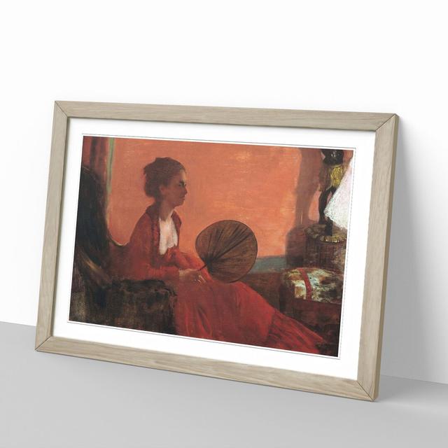 Madame Camus by Edgar Degas - Picture Frame Painting East Urban Home Frame Option: Oak Framed, Size: 48cm H x 65cm W x 2cm D on Productcaster.