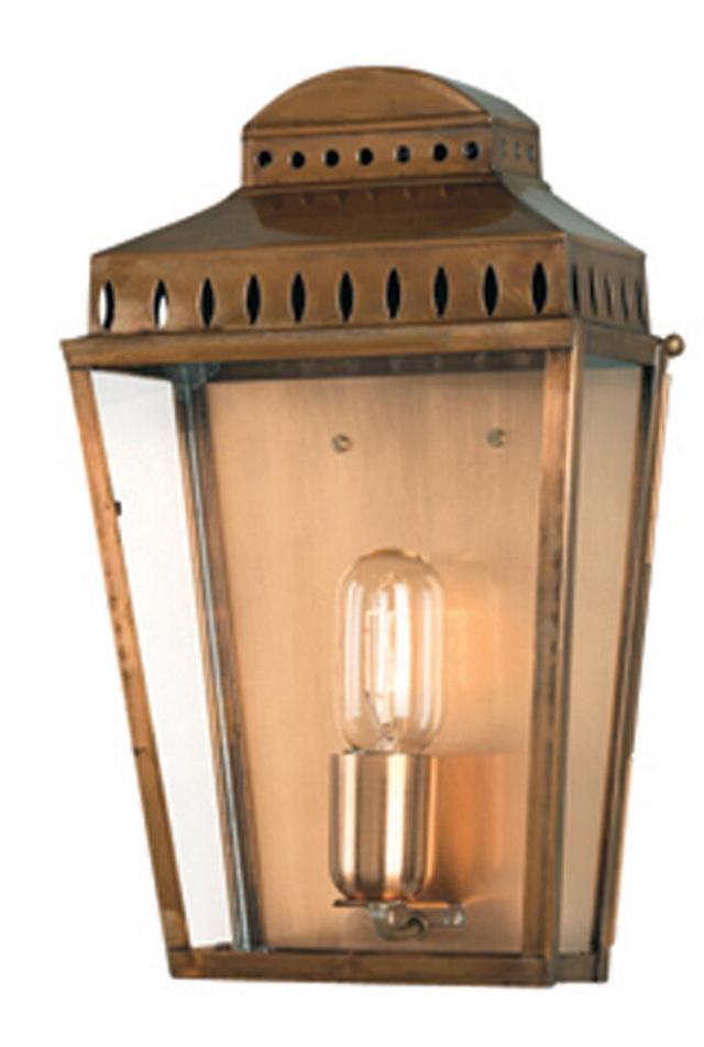 Ville 1 Light Outdoor Wall lantern Dakota Fields Finish: Solid Brass on Productcaster.