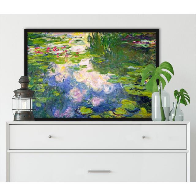 Gerahmter Kunstdruck Water Lilies II von Claude Monet Rosalind Wheeler Maße: 40 cm H x 55 cm B x 2,5 cm T, Format: Rahmenmalerei on Productcaster.