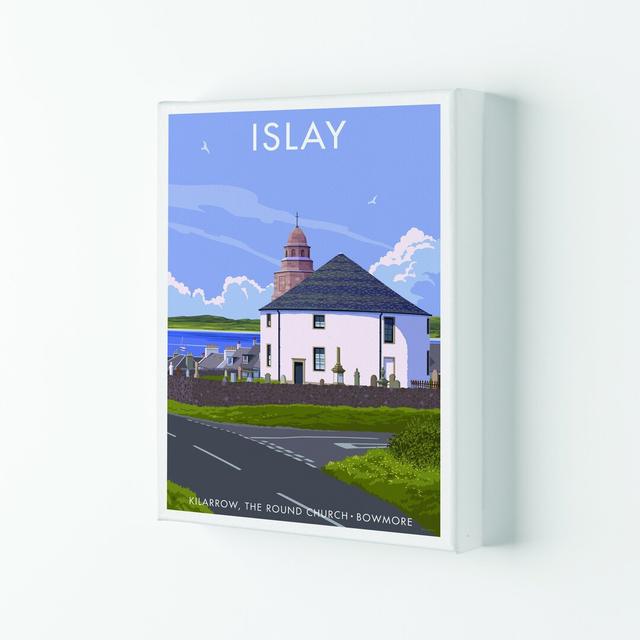 Islay Bowmore Travel Art Print By Stephen Millership A1 / Print Only Rosalind Wheeler Format: Wrapped Canvas, Size: 42cm H x 29.7cm W x 4cm D on Productcaster.