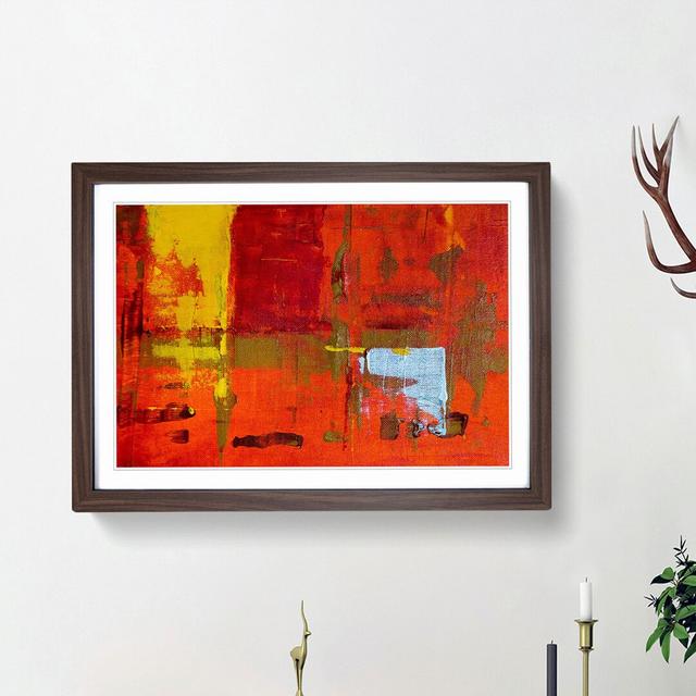 Abstract Art Painting Vol.447 by S.Johnson - Picture Frame Painting Print East Urban Home Size: 36cm H x 48cm W x 2cm D, Frame Option: Walnut Framed on Productcaster.