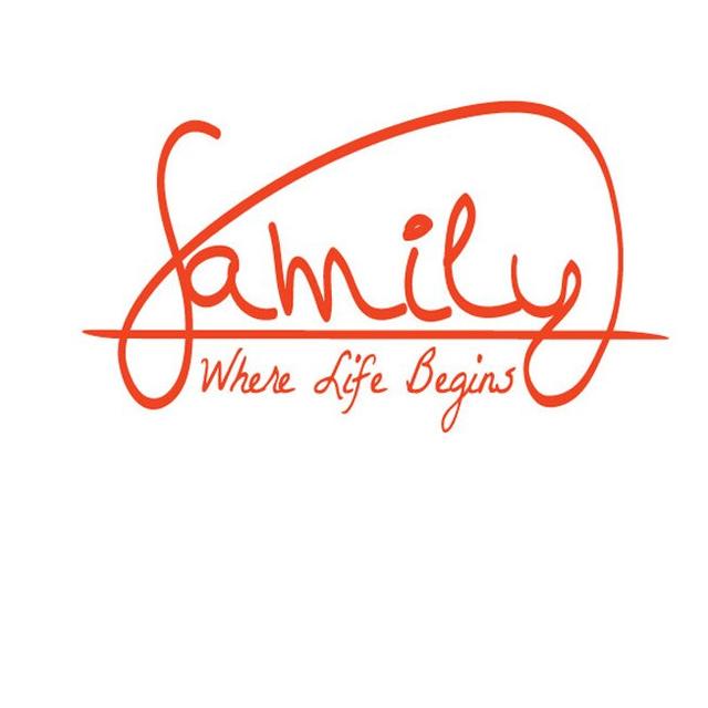 Family Where Life Begins Wall Sticker East Urban Home Colour: Violet, Size: Large on Productcaster.