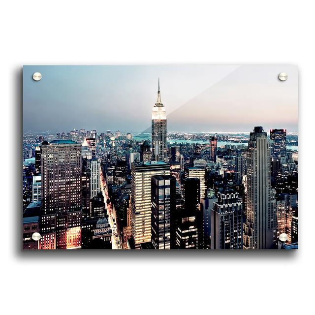 Empire State Building at Dusk - Unframed Photograph Print on Acrylic East Urban Home Size: 42cm H x 59.4cm W on Productcaster.