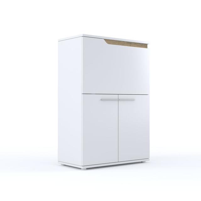 Ahliana - 2 Doors and 1 Flap Desk, Secretary 69 ° Brayden Studio on Productcaster.