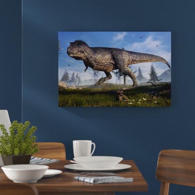 Leinwandbild T-Rex Dinosaurier in der Natur East Urban Home Größe: 40 cm H x 60 cm B on Productcaster.