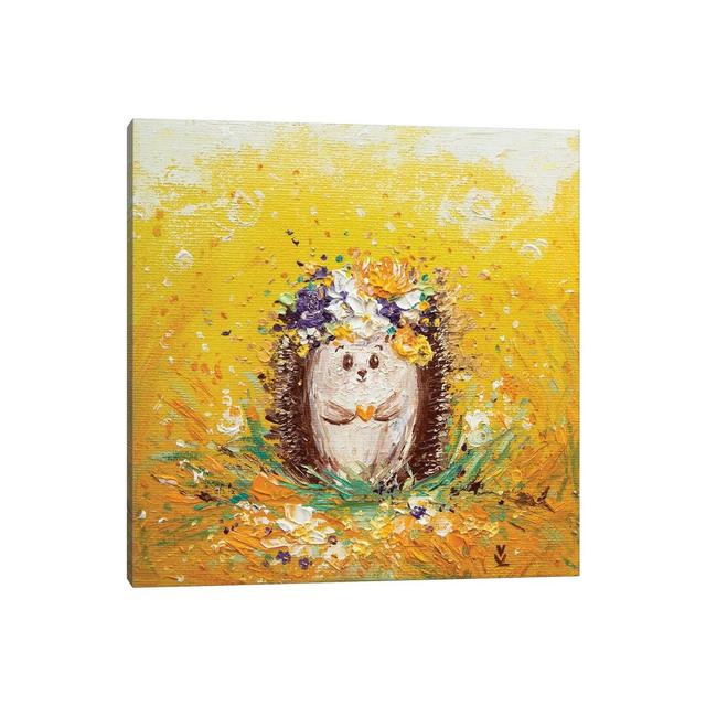 Sunny Hedgehog by Vlada Koval - Painting on Canvas Metro Lane Size: 66.04cm H x 66.04cm W x 1.905cm D, Format: Wrapped Canvas on Productcaster.