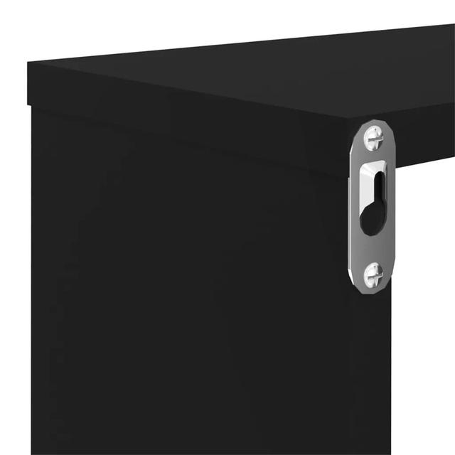 Everliegh 2 Piece Floating Shelf (Set of 2) Ebern Designs Size: 23cm H x 60cm W x 15cm D, Finish: Black on Productcaster.