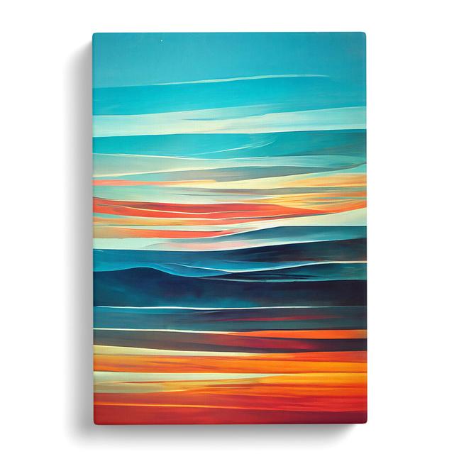 Sunset Abstract No.5 - Wrapped Canvas Graphic Art Metro Lane Size: 60cm H x 40cm W x 3cm D on Productcaster.