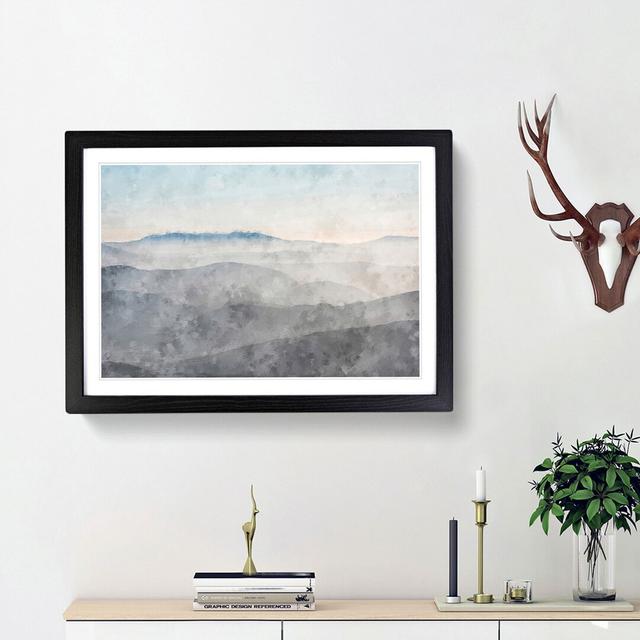 'Mist over Snowdonia in Wales' - Picture Frame Graphic Art Print East Urban Home Frame Option: Black Framed, Size: 62cm H x 87cm W x 2cm D on Productcaster.