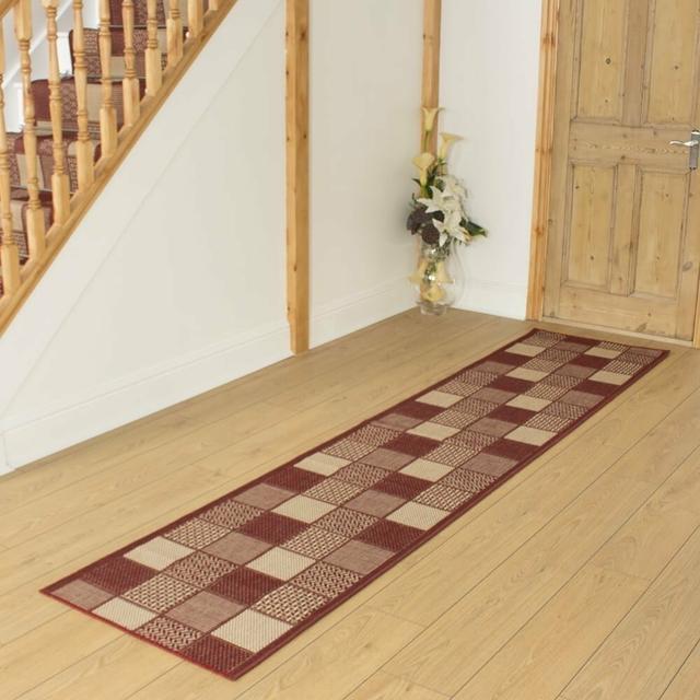 Armrong Flatweave Red Hallway Runner Rug Alpen Home Rug Size: Runner 480cm x 80cm on Productcaster.