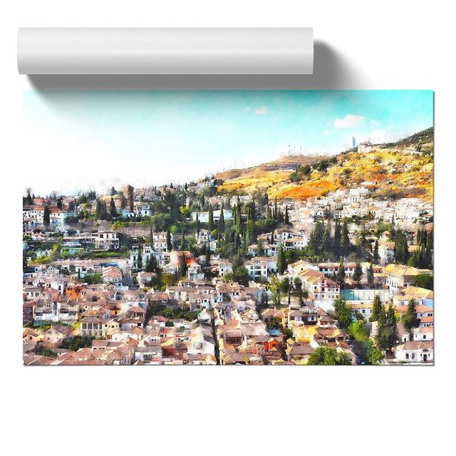 Rooftops in Granada Spain - Unframed Graphic Art East Urban Home Size: 21cm H x 30cm W x 0.1cm D on Productcaster.