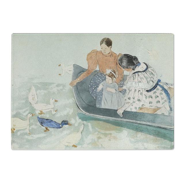 Feeding the Ducks by Mary Cassatt Chopping Board East Urban Home Size: 20cm W x 28.5cm L on Productcaster.