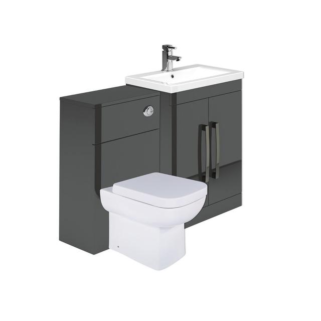 Aparicio 600mm Combined Vanity Unit Latitude Run Furniture Finish: Anthracite on Productcaster.