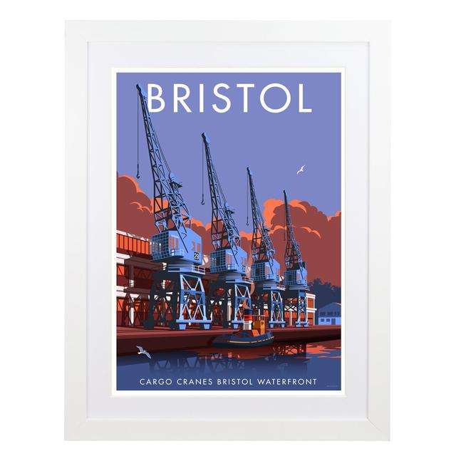 Bristol by Stephen Millership - Graphic Art Print on Paper George Oliver Frame Options: White, Size: 54cm H x 44cm W x 2.2cm D on Productcaster.