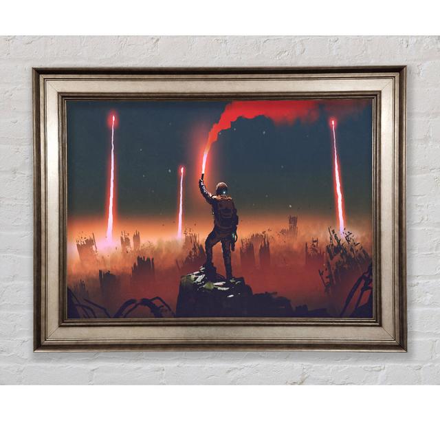 Lifting The Smoke Grenade Framed Print Bright Star Size: 21cm H x 42cm W on Productcaster.