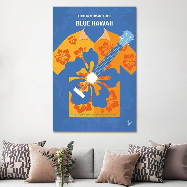 My Hawaii Minimal Movie Poster by Chungkong - Wrapped Canvas Painting Maturi Size: 152.4cm H x 101.6cm W x 3.81cm D on Productcaster.