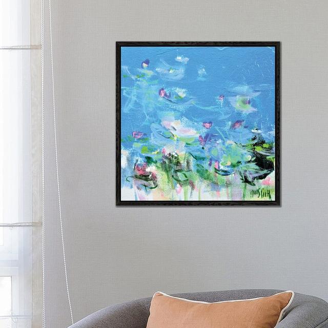 Giverny Study N°7 by Annette Schmucker - Painting on Canvas Marlow Home Co. Size: 66.04cm H x 66.04cm W x 3.81cm D, Format: Black Framed on Productcaster.