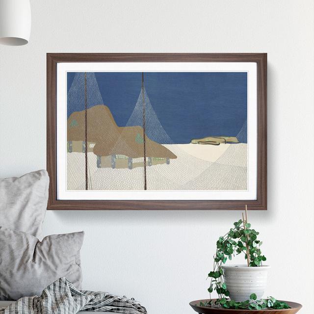 Fishing Village by Kamisaka Sekka - Picture Frame Painting East Urban Home Frame Option: Walnut Framed, Size: 27cm H x 36cm W x 2cm D on Productcaster.