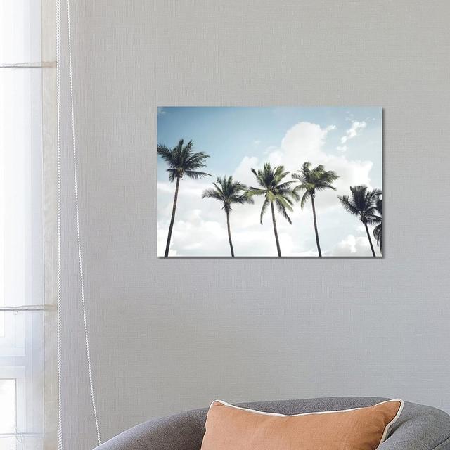 Blowing Palms by Honeymoon Hotel - Wrapped Canvas Photograph Bay Isle Home Size: 45.72cm H x 66.04cm W x 1.91cm D on Productcaster.