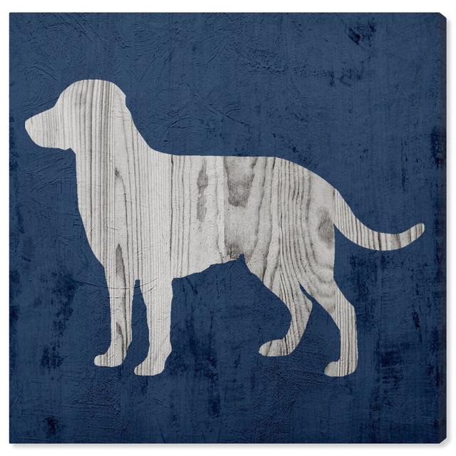 'Rustic Dog Love Denim' Graphic Art on Canvas East Urban Home Size: 76.2 cm H x 76.2 cm W x 3.8 cm D on Productcaster.