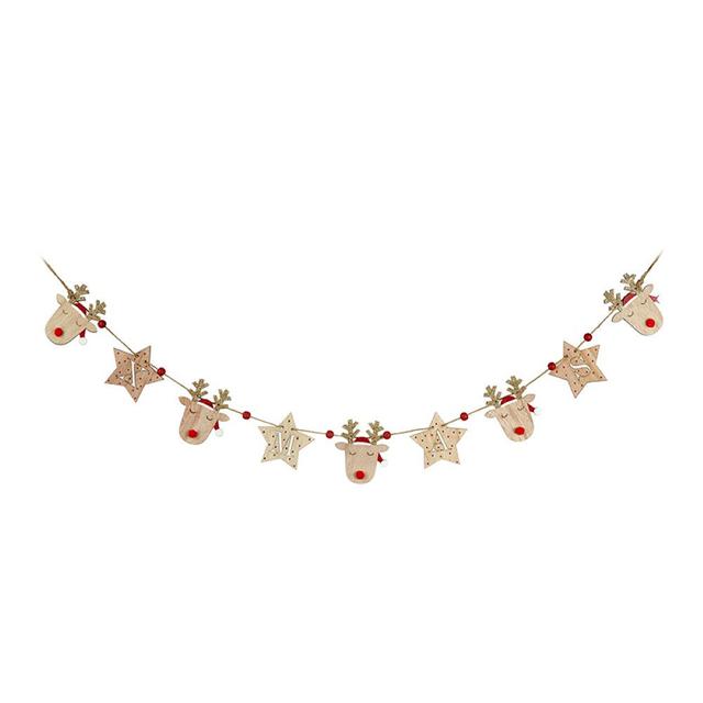 Reindeer And Star Garland The Seasonal Aisle on Productcaster.