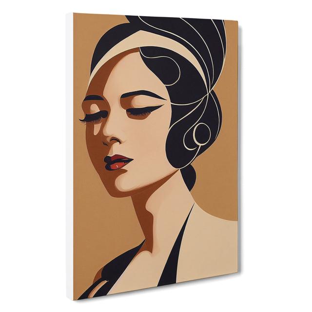 Woman Art Deco No.1 - Wrapped Canvas Print Fairmont Park Size: 60cm H x 40cm W x 3cm D on Productcaster.